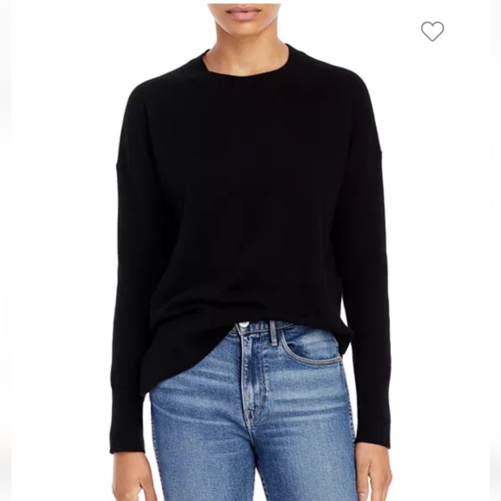 Theory woman's Karenia long sleeves Sweater in 100% Cashmere. Black, Size M.